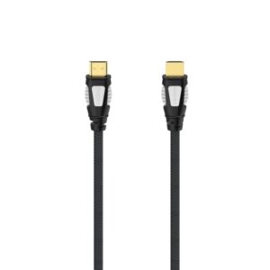 hama cable hdmi 4k macho longitud 1.5m soporta arc terminales chapados en oro ethernet velocidad hasta 18gbps blindaje completo color negro