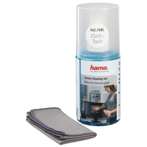 hama limpiador de pantallas capacidad 200ml bayeta de microfibra color gris