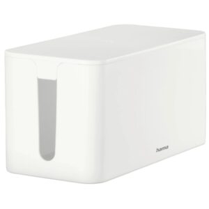 hama mini caja para regletas y cables facil organizacion y limpieza proteccion infantil y de mascotas diametro maximo del cable 20mm 23.5x11.5x12cm color blanco