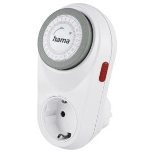hama curvo enchufe temporizador mecanico potencia maxima 3680w voltaje 250v intervalos de 15min color blanco