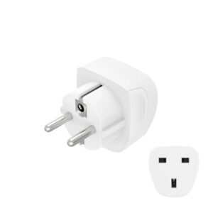 hama adaptador de viaje toma tipo e y schuko potencia hasta 3250w hembra tipo g voltaje 220 250v 5.7x5.1x5cm color blanco