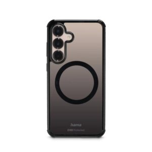 hama extreme protect funda para samsung galaxy s25+ magnetico antideslizante policarbonato proteccion d3o bordes elevados color negro