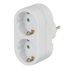 hama regleta de pared con 2 tomas schuko potencia maxima 3680w color blanco