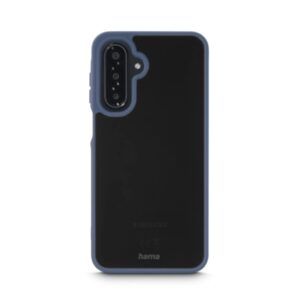 hama frame protect funda para samsung galaxy a17 / a17 5g antideslizante policarbonato y poliuretano termoplastico bordes elevados color azul y transparente