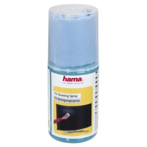 hama tv cleaning spray limpiador de pantallas capacidad 200ml bayeta de microfibra color azul
