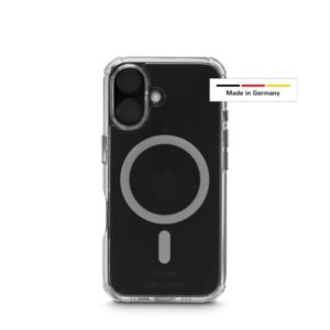 hama extreme protect funda para iphone 16 magnetico antideslizante policarbonato proteccion d3o bordes elevados color transparente