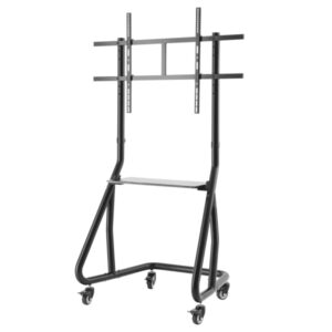 hama trolley soporte con ruedas para tv hasta 100" peso max 80kg vesa 1000x600mm altura ajustable aluminio 68.3x109.4x168.5cm color negro