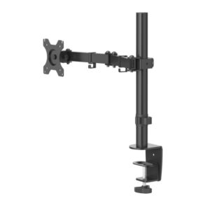 hama soporte de mesa con brazo articulado para monitor de 13 a 32" capacidad 10kg giro 180º inclinacion de 45º altura ajustable acero vesa 100x100 42.88x14.51x40.64cm color negro