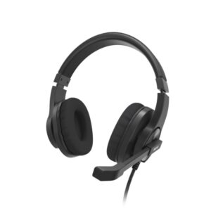 hama hs p350 v2 auriculares con microfono omnidireccional cable 2m jack 3.5mm diadema ajustable almohadillas de malla color negro