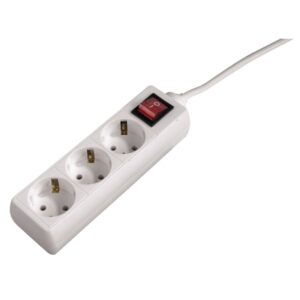 hama regleta alimentacion con 3 tomas potencia maxima 3500w cable 1.4m color blanco
