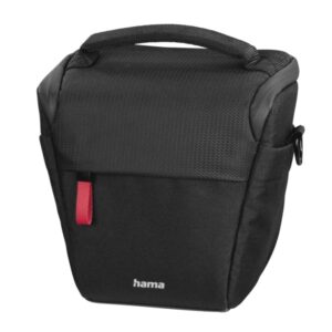hama matera funda para camara poliester reciclado asa para cinturon asa de mano 16x10x16cm color negro