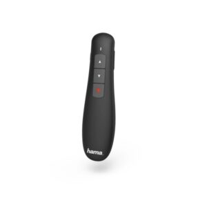 hama x pointer presentador de diapositivas puntero laser rojo usb a 2.0 2.4ghz alcance 12m 12x3x2.2cm color negro