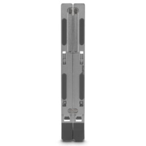 hama aluminium soporte para portatil hasta 15.6" soporta hasta 5kg plegable inclinacion en 6 niveles antideslizante aluminio 18x25x2cm color plata