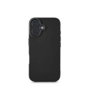 hama fantastic feel funda para iphone 16 antiadherente anti suciedad poliuretano termoplastico bordes elevados color negro