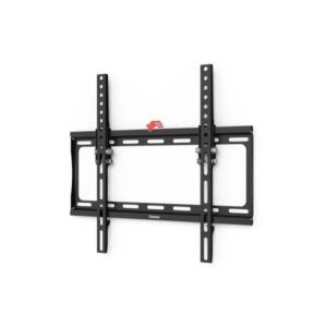 hama soporte fijo de pared para tv hasta 75" peso max 35kg inclinable vesa 400x400mm acero nivel de burbuja color negro