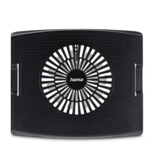 hama wave base de refrigeracion para portatil hasta 15.6" con 1 ventilad de 15cm silencioso cable 40cm usb a luz led temperatura regulable antideslizante 33.5x28x4cm color negro