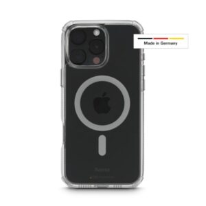 hama extreme protect funda para iphone 16 pro max antideslizante magnetico policarbonato proteccion d3o bordes elevados color transparente