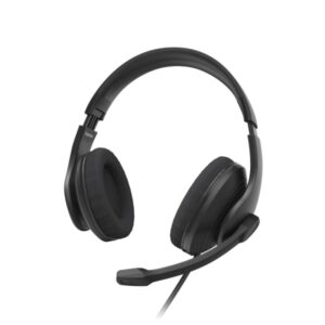 hama hs usb300 v2 auriculares con microfono omnidireccional cable 2m diadema ajustable almohadillas de malla color negro