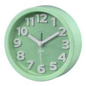 hama retro reloj despertador analogico estilo retro funciona con 1 pila aa 12x4cm color verde