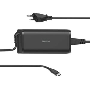 hama essential fuente de alimentacion universal para portatil potencia 92w voltaje 5 20v cable de entrada 1.2m cable de salida 0.93m power delivery color negro
