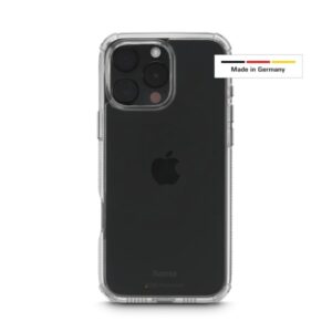 hama extreme protect funda para iphone 16 pro max antideslizante policarbonato proteccion d3o bordes elevados color transparente