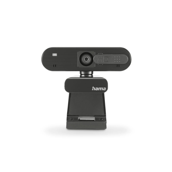 hama c 600 pro webcam hd 1080p cable 1.8m usb a 2.0 microfono integrado proteccion contra espias indicador led modo uvc reduccion de ruido exposicion automatica 6.5x4x10cm color negro