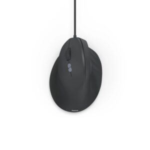 hama ecm 500l raton optico vertical para zurdos 1800dpi cable 180cm ergonomico silencioso 7 botones 8.6x7.1x11.5cm color negro