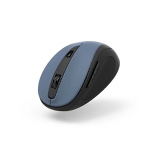 hama mw 400 v2 raton optico inalambrico para diestros 1600dpi ergonomico 6 botones usb a rf 2.4ghz rango 10m 6.5x4.2x9.6cm color azul y negro