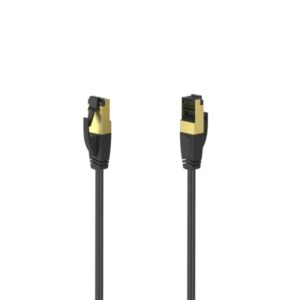 hama essential cable de red ftp rj45 cat 8 longitud 3m velocidad hasta 40gbps blindaje doble color negro