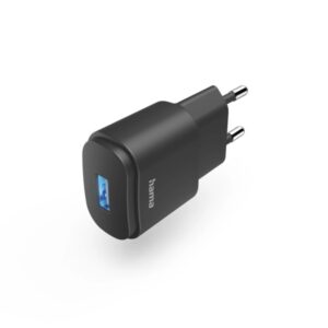 hama cargador de pared potencia 6w cable 3.7cm pantalla led color negro