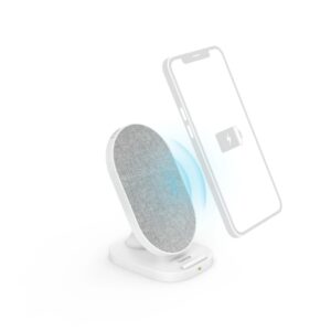 hama qi fc10s fab cargador inalambrico potencia 10w usb c indicador led carga rapida color blanco