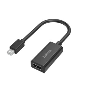 hama essential adapatador de video 4k mini displayport macho hdmi hembra color negro