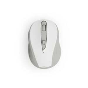 hama wm 400 raton optico inalambrico para diestros 1600dpi ergonomico rango 10m 6 botones usb a rf 2.4ghz silencioso 6.5x4.2x9.6cm color blanco