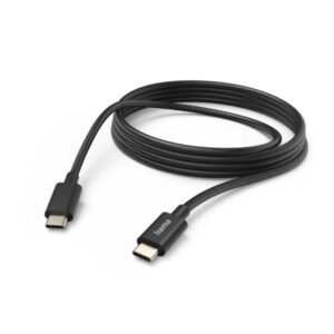 hama cable usb c macho potencia maxima 60w longitud 3m velocidad hasta 480mbps niquelado color negro