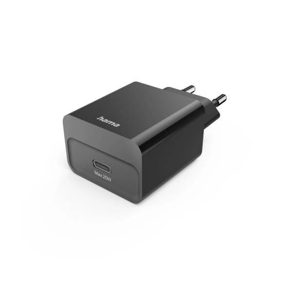 hama cargador de pared potencia 20w usb c power delivery color negro