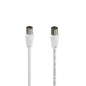 hama entry cable coaxial de antena macho/hembra longitud 1.5m apantallamiento 75db impedancia 75ohm color blanco