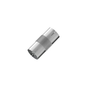 hama essential adaptador de antena doble coaxial macho color plata