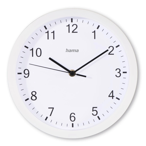 hama elba reloj de pared analogico silencioso funciona con 1 pila aa 25x4cm color blanco