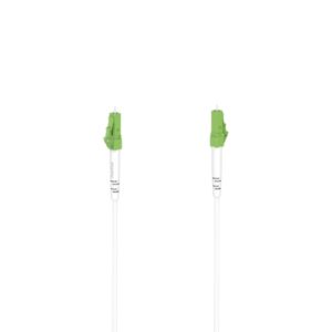 hama essential cable de fibra optica monomodo longitud 3m transmision hasta 10gbit/s conector lc/apc color blanco