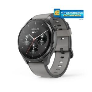 hama 9000 reloj inteligente smartwatch bluetooth 5.3 bateria 450mah pantalla amoled 1.43" ip68 pulsera de silicona gps integrado 4.7x1.4x5.3cm color gris
