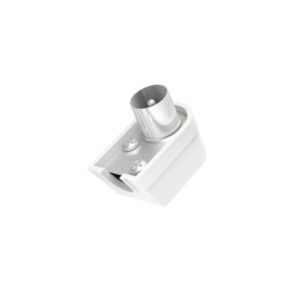 hama essential conector coaxial hembra acodado 90º cables hasta de 6mm coaxial macho fijacion con tornillo color blanco