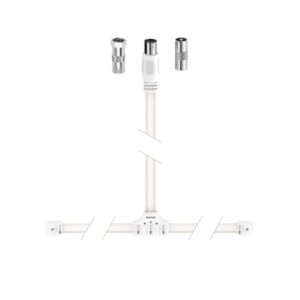 hama essential antena dipolo dab+ cable coaxial de 1.75m color blanco