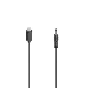 hama essential cable adaptador de audio 0.75m usb c macho jack macho de 3.5mm estereo color negro
