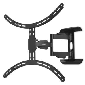 hama soporte de pared para tv hasta 75" peso max 45kg inclinable giratorio vesa 600x500mm acero gestor de cables nivel de burbuja color negro