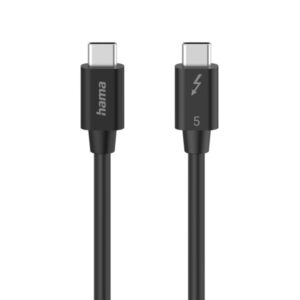 hama essential cable usb c macho longitud 1m velocidad hasta 80gbps blindaje doble color negro