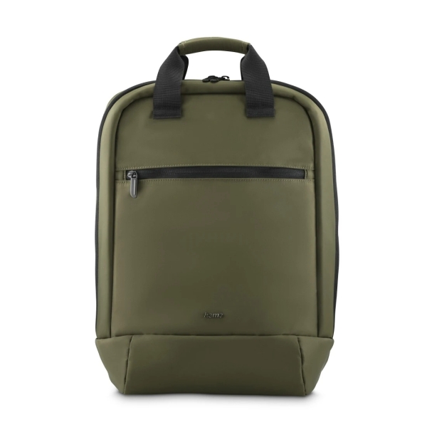 hama ultra lightweight mochila para portatiles hasta 16.2" capacidad 13l poliester reciclado interior acolchado repelente de agua 36x44x12cm color negro y verde