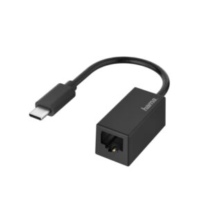 hama adaptador de red usb c macho ethernet rj45 hembra color negro