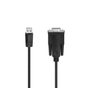 hama essential cable adaptador cable 1.5m usb a macho rs232 macho color negro