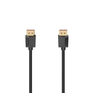 hama essential cable displayport 2.1 8k longitud 2m blindaje doble velocidad hasta 40gbps color negro