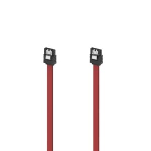 hama essential cable de datos sata iii velocidad hasta 6gbps longitud 45cm color rojo
